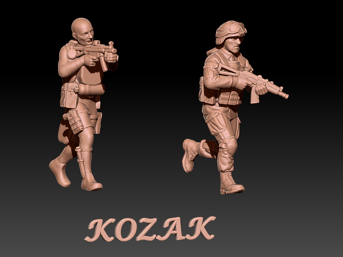 Modern frogman and ukranian soldier free